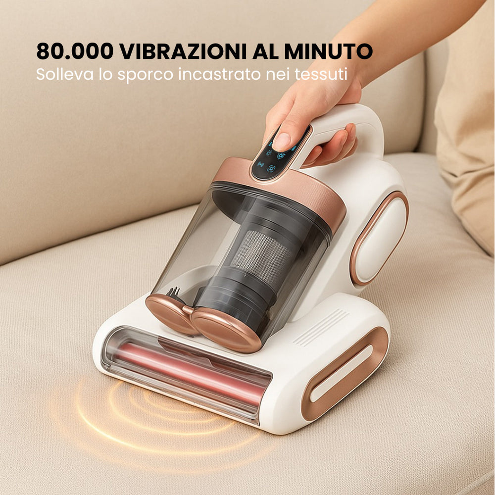 STERILUX™ - Aspiratore Igienizzante Antiacaro Portatile con Luce UV per Materassi, Divani e Tessuti