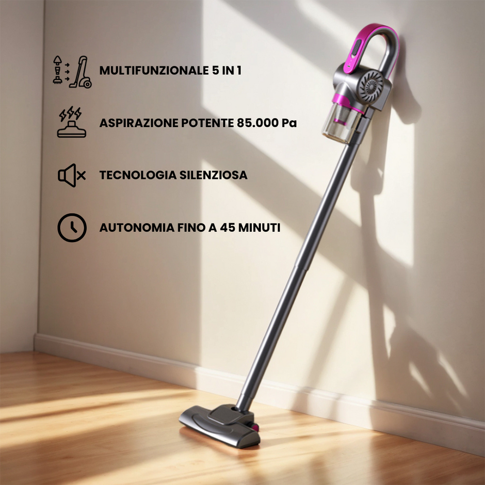 ASPIRAMAX™ - Aspirapolvere Portatile Multifunzione 5 in 1 Con Aspirazione ad Alta Intensità e Tecnologia Silenziosa